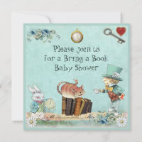 Mad Hatter & Cheshire Cat Bring a Book Shower