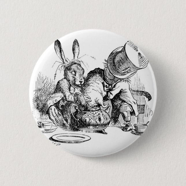 Mad Hatter, Dormouse and March Hare 2 Inch Round Button (Front)