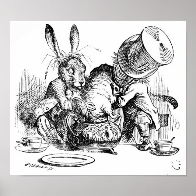 Mad Hatter, Dormouse and March Hare Poster (Front)