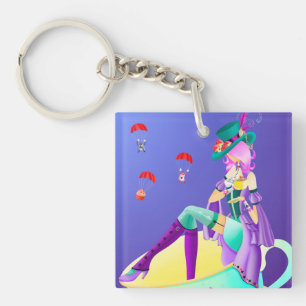 Mad Hatter in Tea cup Keychain
