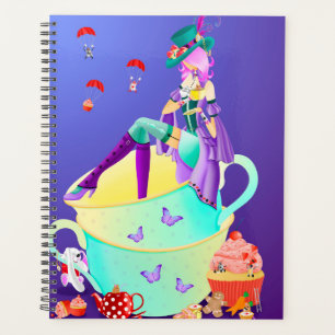 Mad Hatter in tea cup  Planner
