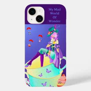 Mad Hatter in Tea Cup wonderland art Case-Mate iPhone 14 Case