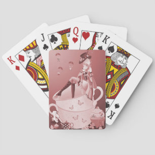 Mad Hatter in Teacup Playing Cards