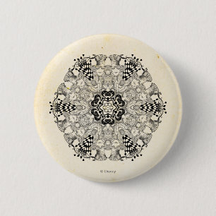Mad Hatter Kaleidoscope 2 Inch Round Button