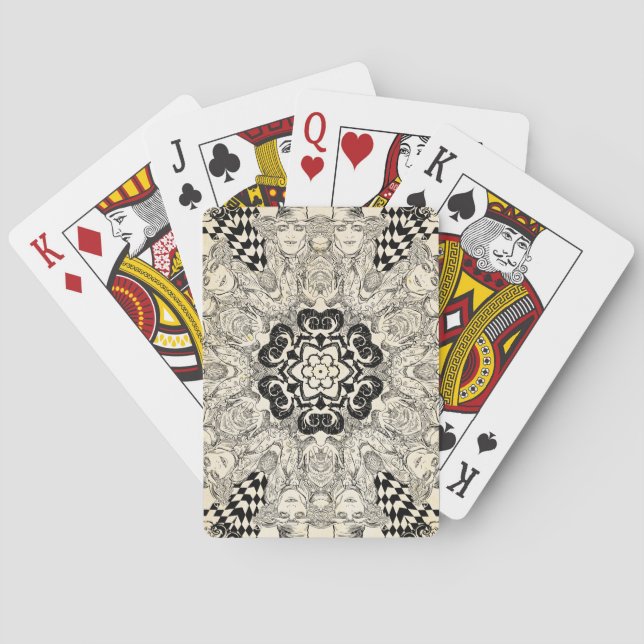 Mad Hatter Kaleidoscope 2 Playing Cards (Back)
