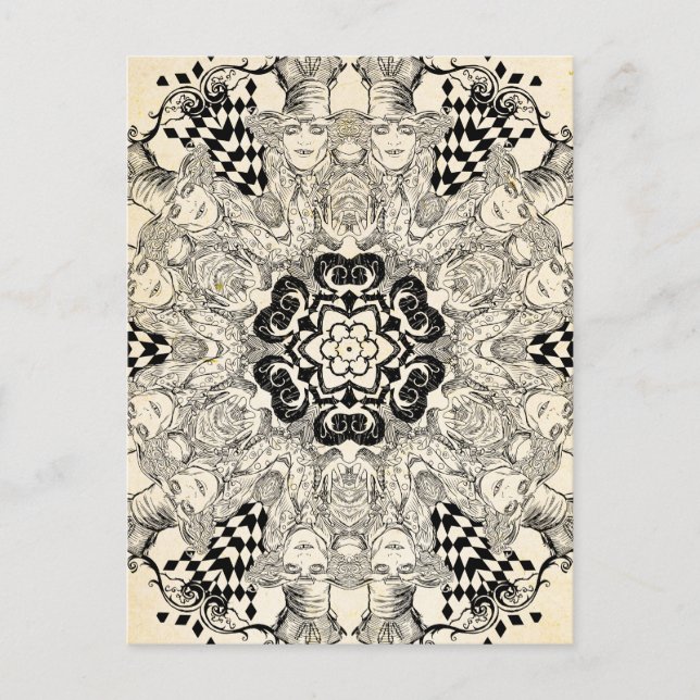 Mad Hatter Kaleidoscope Postcard (Front)