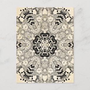 Mad Hatter Kaleidoscope Postcard