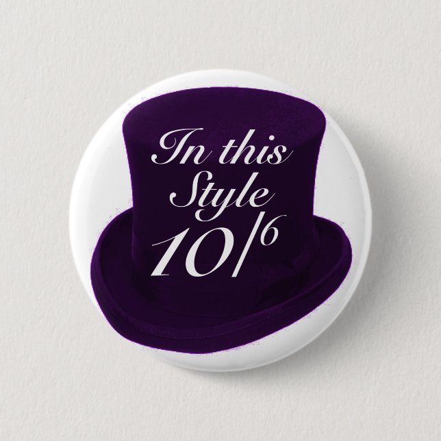 Mad Hatter - Purple 2 Inch Round Button (Front)