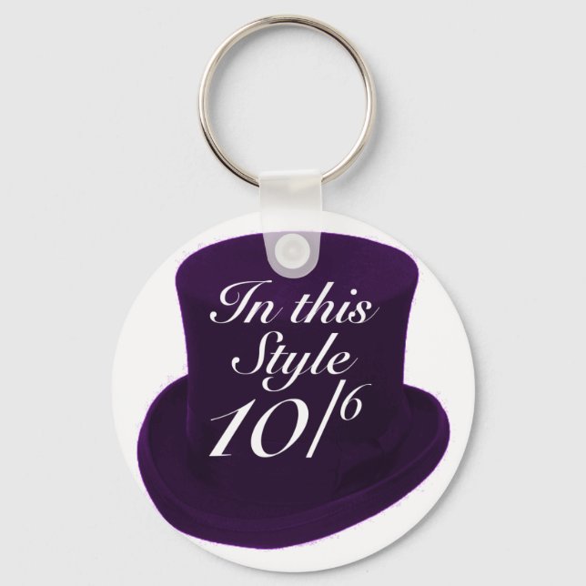 Mad Hatter - Purple Keychain (Front)