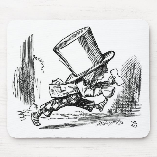 Mad Hatter Running Mouse Pad (Front)