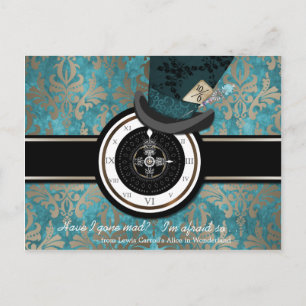 Mad Hatter Save the Date Postcard