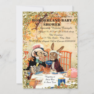 Mad Hatter Tea Party Baby Shower Invitation