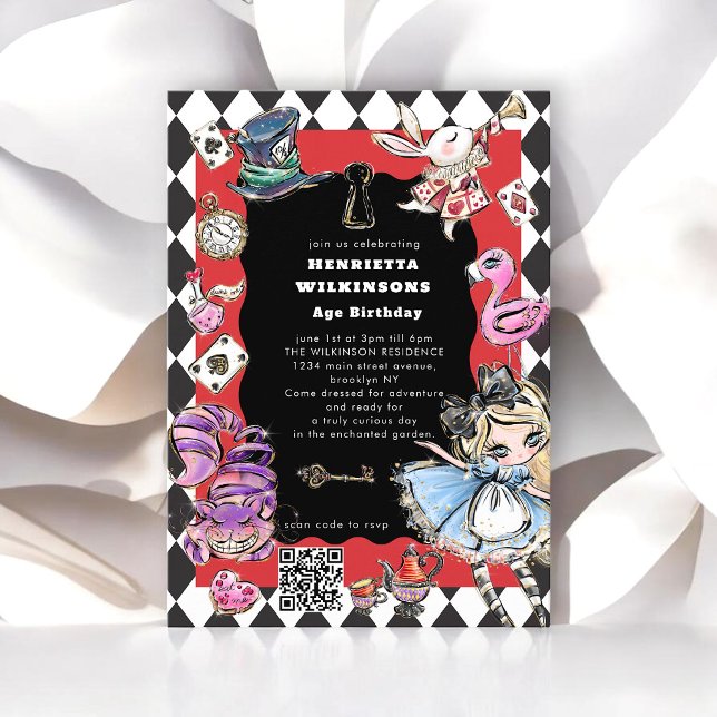 Mad Hatter Tea Party Birthday Card (Creator Uploaded)