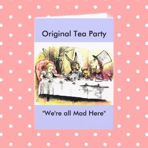 Mad Hatter Tea Party Card