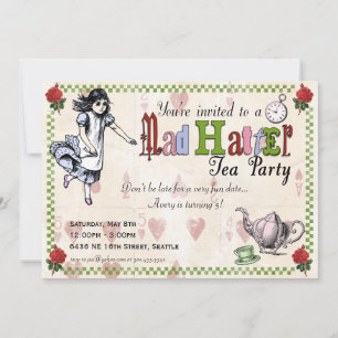 Mad Hatter Tea Party Invitation