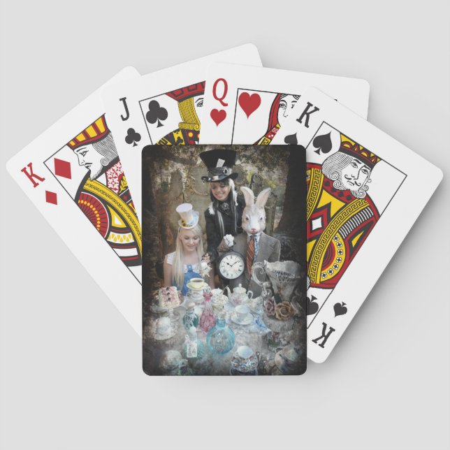 Mad Hatter Tea Party Playing Cards (Back)
