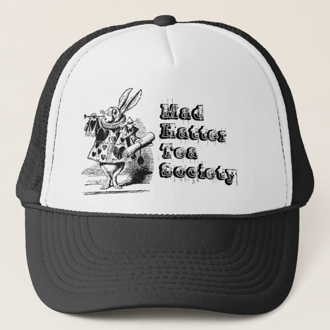 Mad Hatter Tea Society Trucker Hat (Front)