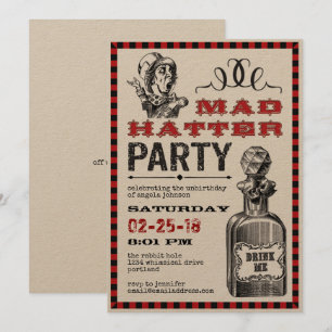 Mad Hatter Unbirthday Party Invitation