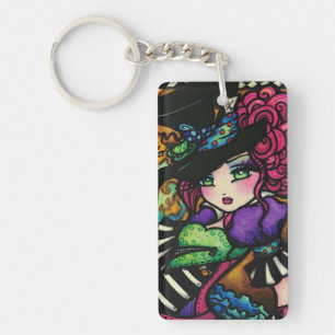 Mad Hatter & White Rabbit Alice Series Hannah Lynn Keychain