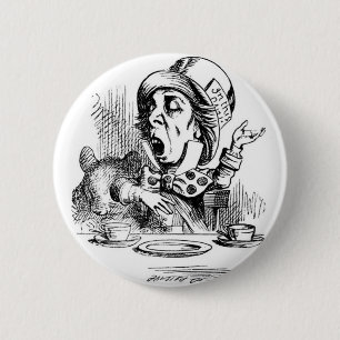 Mad Hatter with Dormouse 2 Inch Round Button