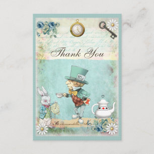 Mad Hatter Wonderland Wedding Thank You Card