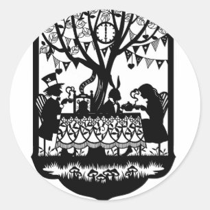 Mad Hatters tea party Classic Round Sticker