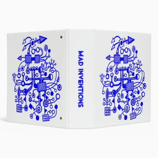 Mad Inventions - Blue on White (2.0") Binder