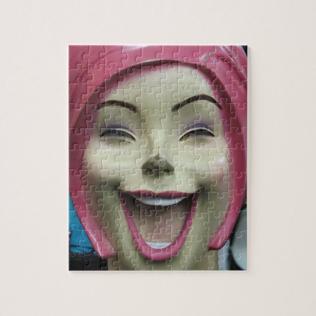 Mad Laughing Mannequin ~ Uncanny Valley Girl Jigsaw Puzzle (Vertical)