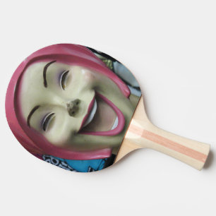 Mad Laughing Mannequin ~ Uncanny Valley Girl Ping Pong Paddle