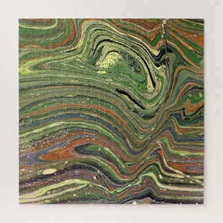 Mad Love 1 Wild Green Abstract Puzzle