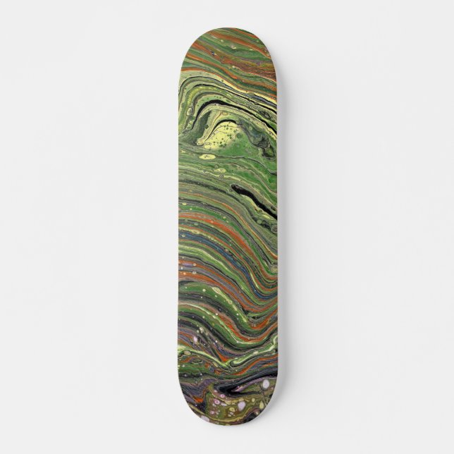 Mad Love 1 Wild Green Abstract Skateboard Deck (Front)