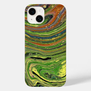Mad Love 3 Green Striped Abstract Phone Case
