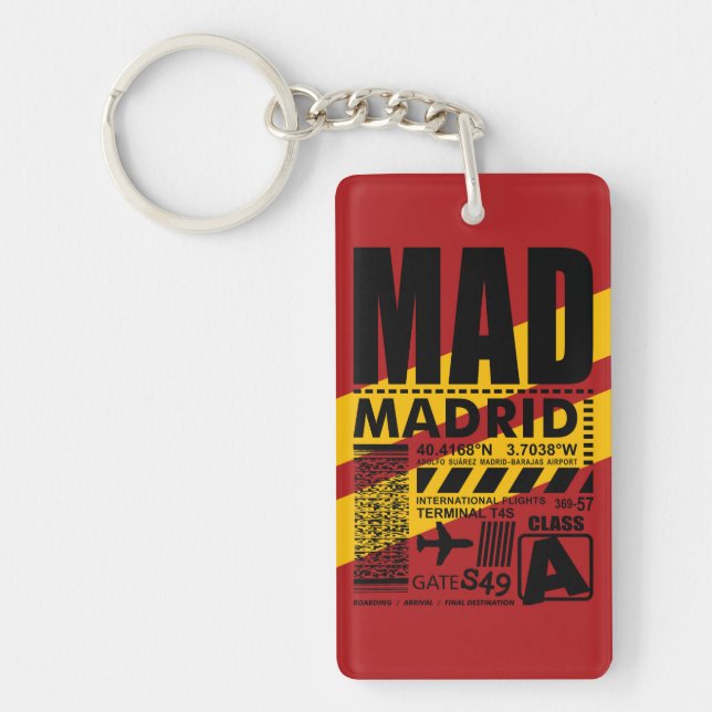 MAD Madrid Airport Keychain (Front)