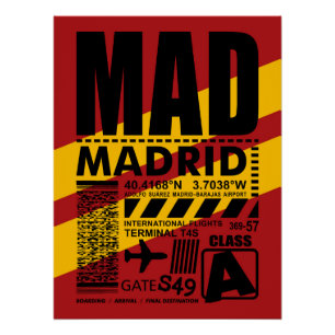 MAD Madrid Airport Poster