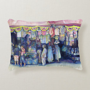 Mad Man on Market and Main, Singapore Decorative Pillow