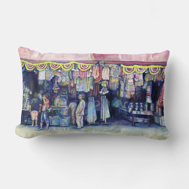 Mad Man on Market and Main, Singapore Lumbar Pillow (Front)