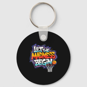 Mad march begin basketball graffiti squad keychain