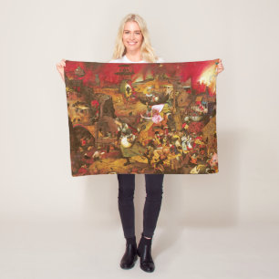 Mad Meg (Dull Gret), Pieter Bruegel Fleece Blanket