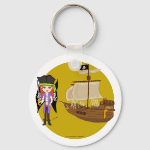 Mad Morgan & Ship Keychain