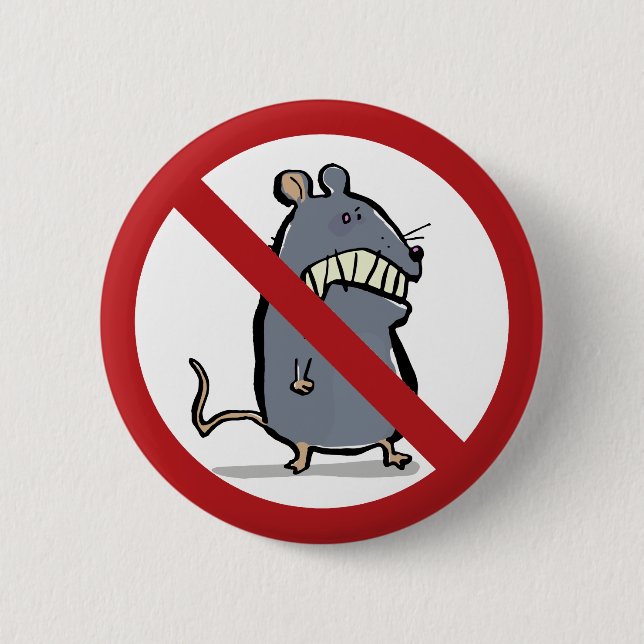 mad mouse: forbidden! 2 inch round button (Front)