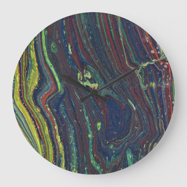 Mad Passion 1 Sauvages Rayures Abstraites Horloge  (Recto)