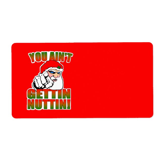 Mad Père Noël Étiquette (Devant)