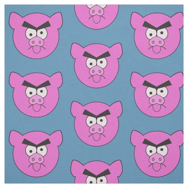 Mad Pig custom colour art fabric (Swatch)
