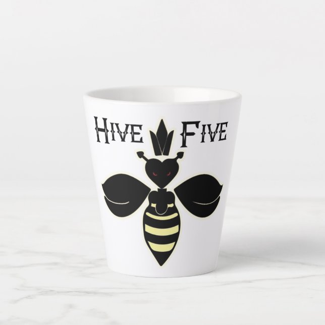 MAD Poker Hive Cinq latte Mug (Devant)