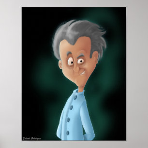 Mad professor drawing poster