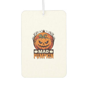 Mad Pumpkin Halloween Vintage Engraving Design_1 Air Freshener