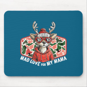 Mad Retro Love For My Mama Camo Deer Hunting Valen Mouse Pad
