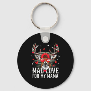 Mad Retro Love For My Mama Deer Hunting Boys Valen Keychain