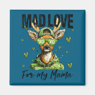 Mad Retro Love For My Mama Deer Hunting Boys Valen Magnet
