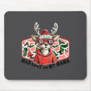 Mad Retro Love For My Mama Deer Hunting Boys Valen Mouse Pad